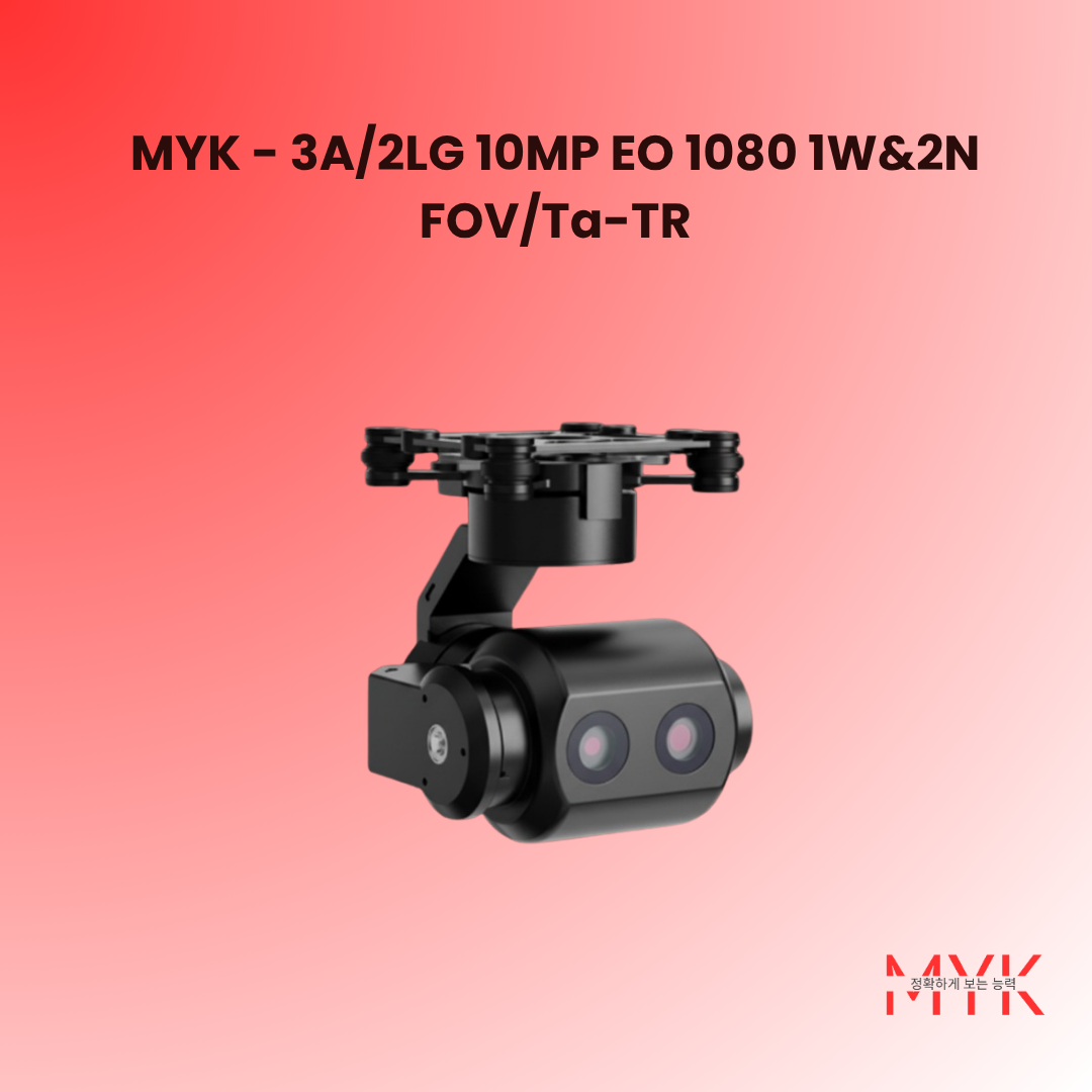 MYK – 3A/2LG 10MP EO 1080 1W&2N FOV/Ta-TR Three-Axis Dual-Optical Gimbal Camera